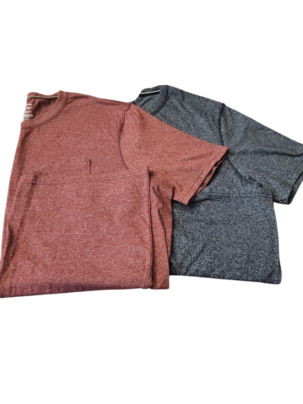 Member's Mark T-Shirts Heathered Red And Charcoal Blue Short-Sleeved Size XL